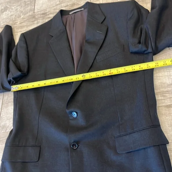 Hickey Freeman Classic Grey Men's Blazer‎ 100% Worsted Wool Size 46 L